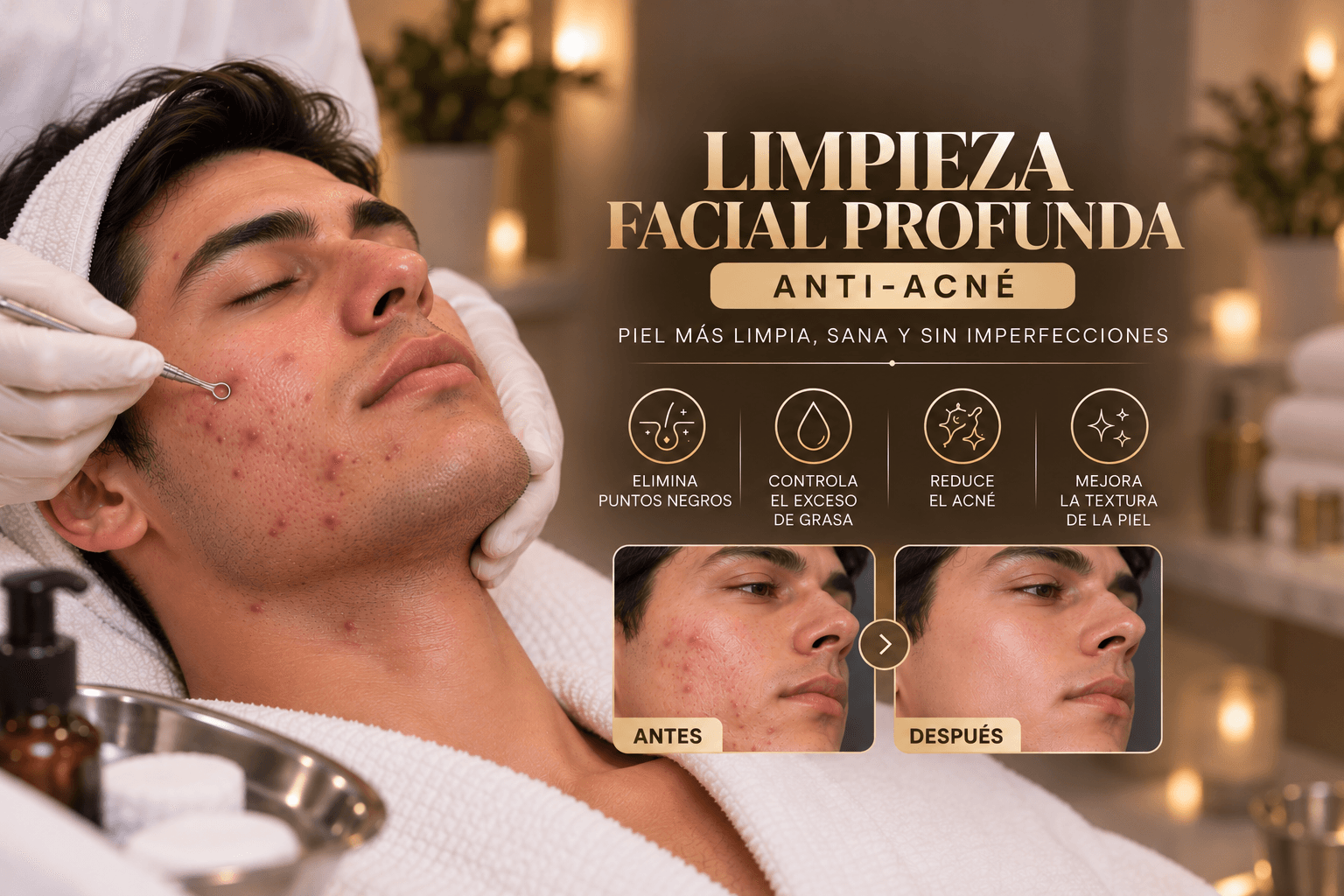 Limpieza facial profunda - Anti Acné