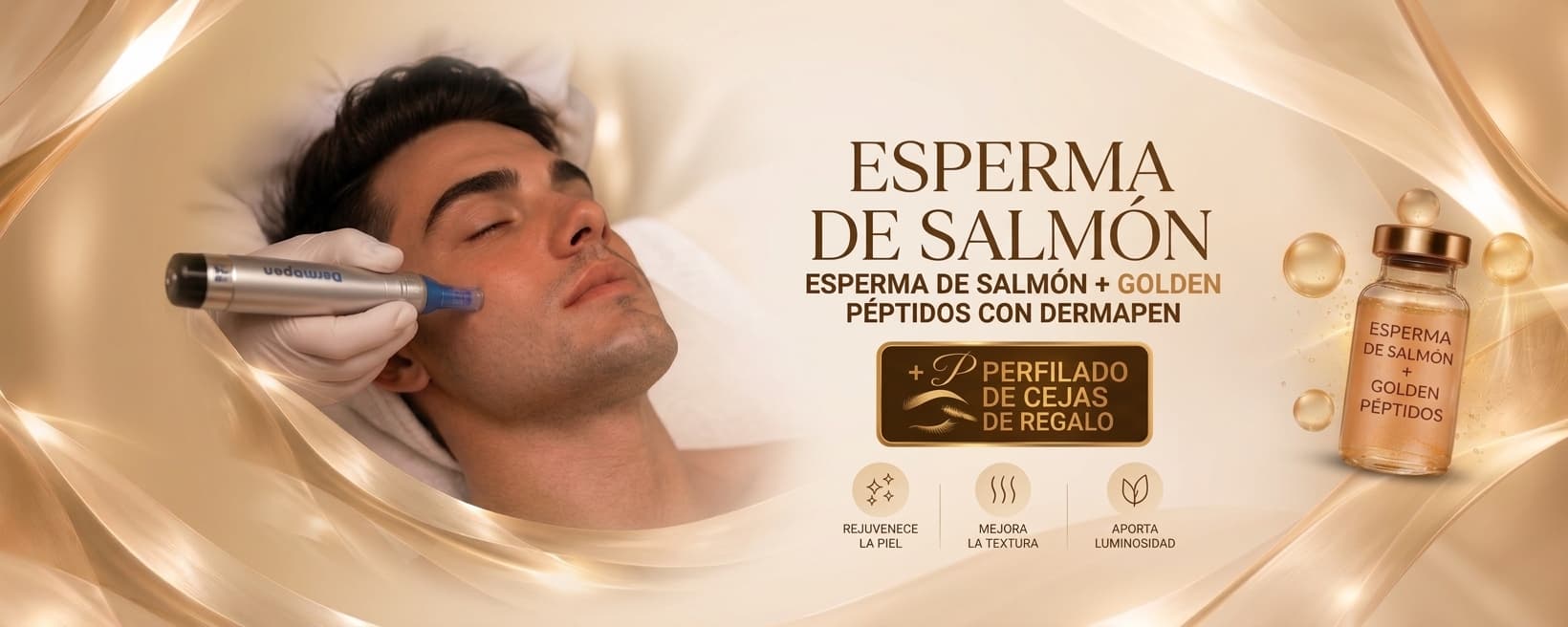 Esperma de Salmón + Golden Péptidos con Dermapen (Limpieza Facial Profunda)