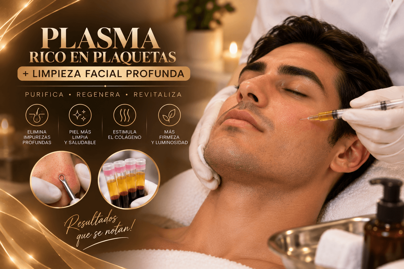 Plasma Rico en Plaquetas + Limpieza Facial Profunda